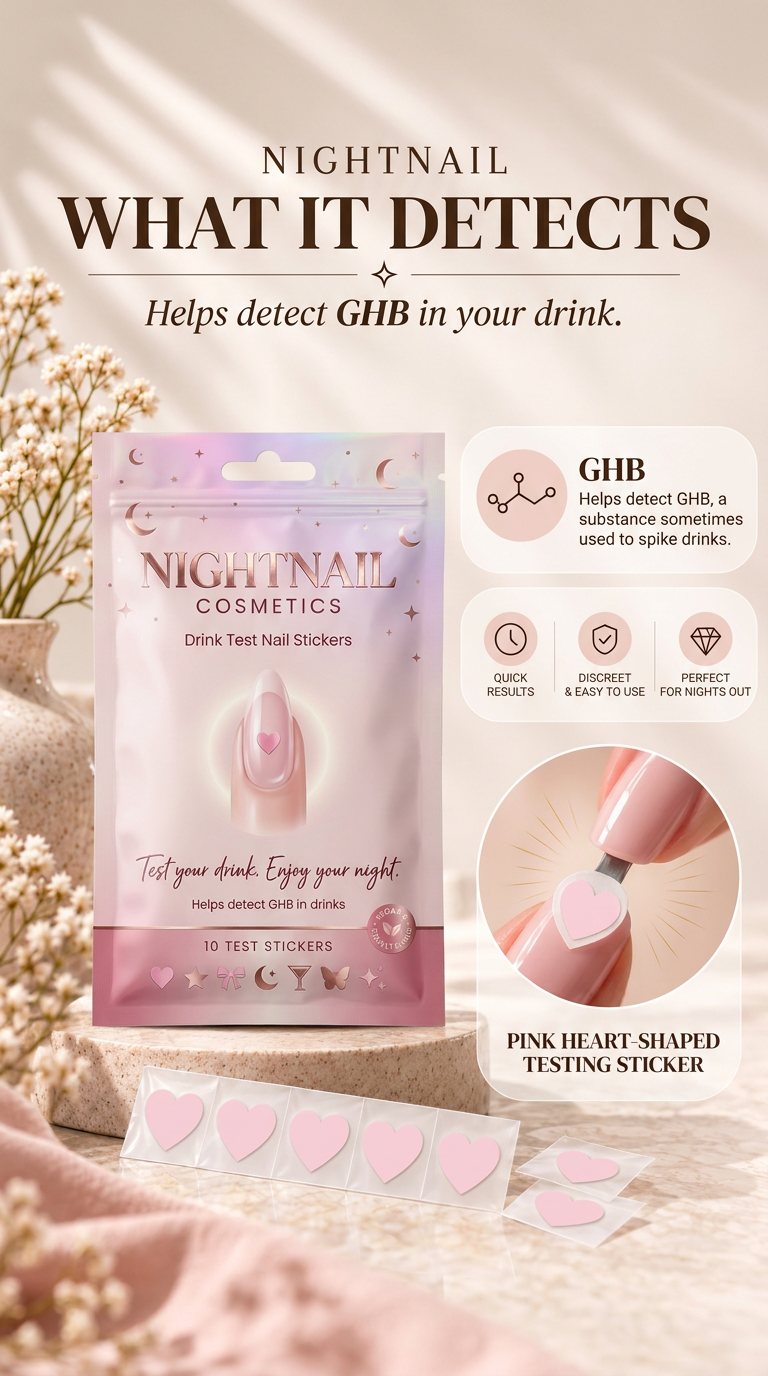 What it detects: helps detect GHB in your drink